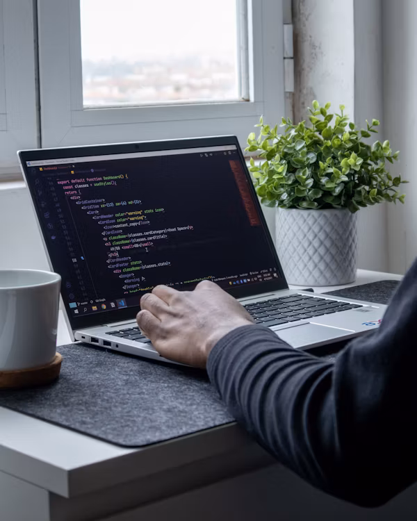 Web development team working
